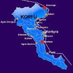 Korfu térképe